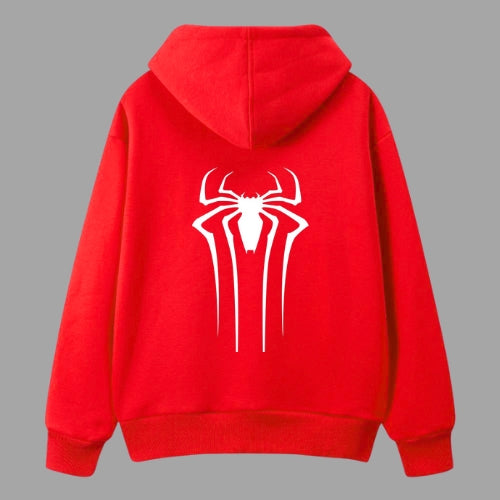 Spider Logo Couple Hoodies – Red & Black Edition