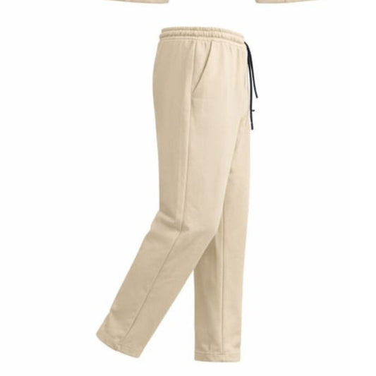 Beige Slim-Fit Drawstring Jogger Pants