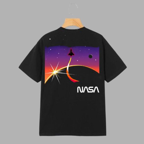 NASA Galaxy Graphic Tee – Black Cotton T-Shirt