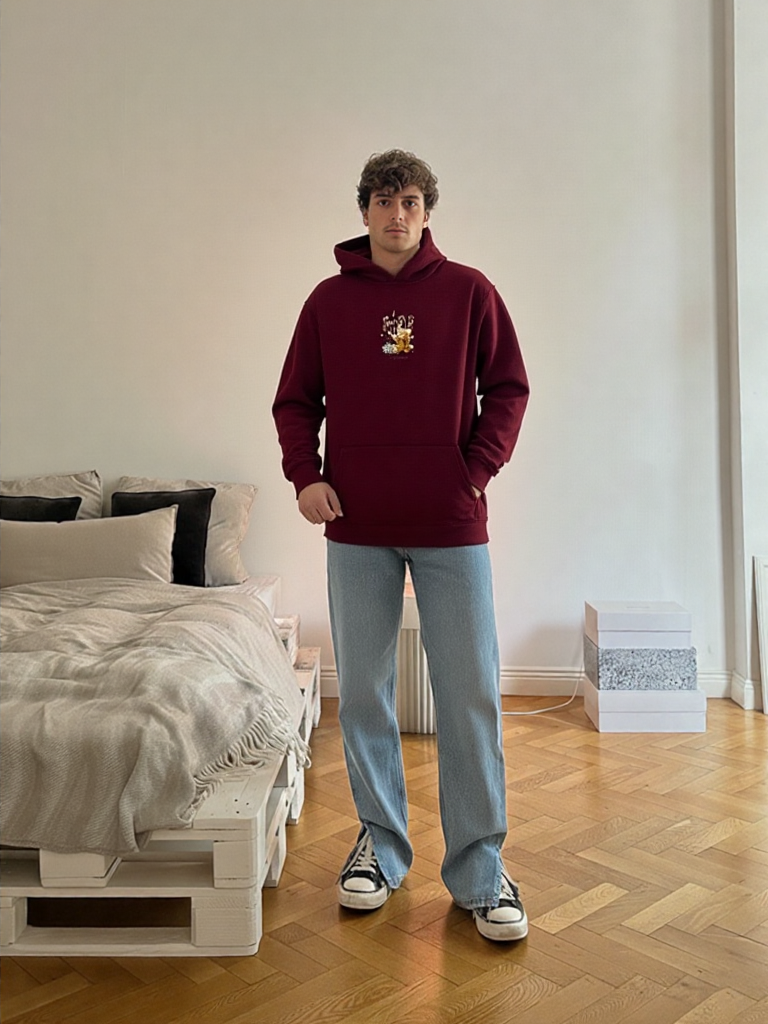 “Money Is in the Air” Teddy Graphic Hoodie – Unisex Winter Streetwear,