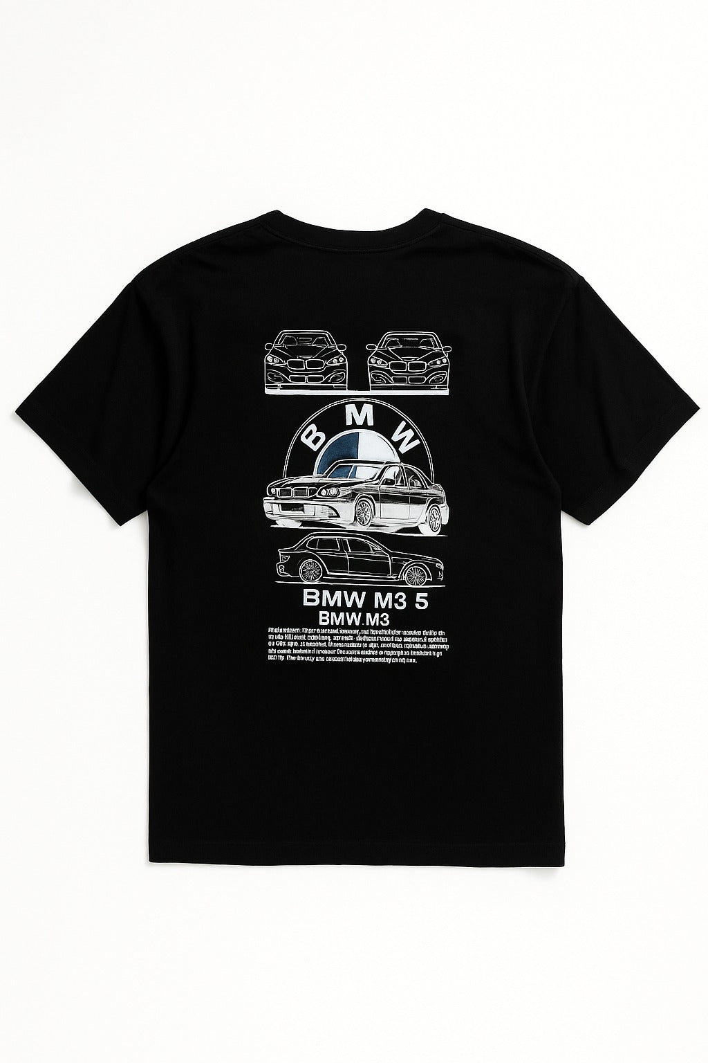 BMW M5 Graphic T-Shirt for Men - Car Lover Tee - Cotton Casual Black T-Shirt - Sports Car Print