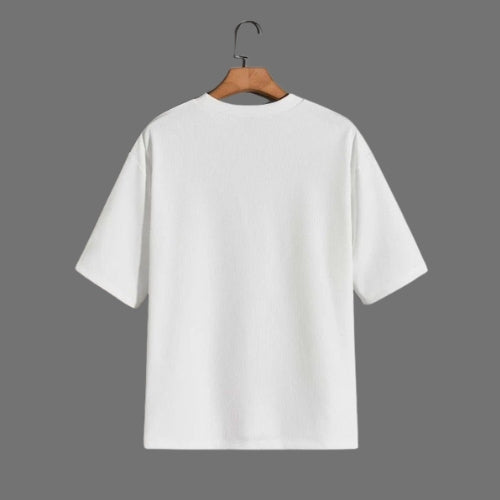 "No Internet Dino" Minimalist Pixel Tee – White