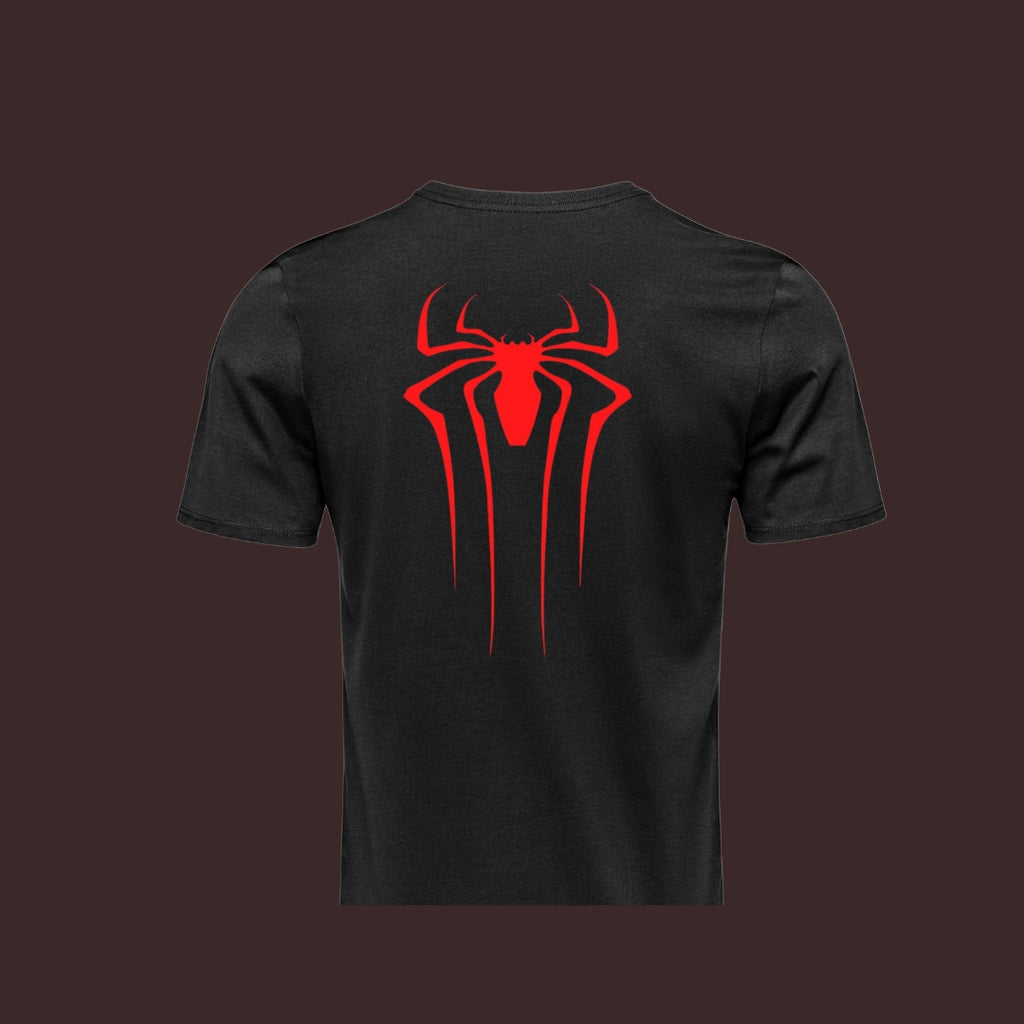 Black Oversized Spider Graphic T-Shirt (PUFF PRINT)