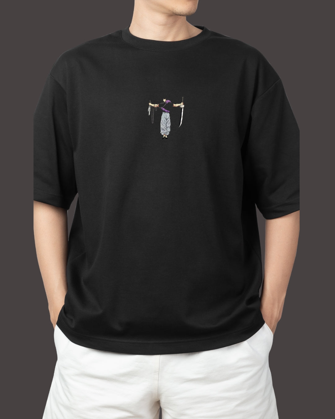 “Behind Graphic Anime T-Shirt – Black |