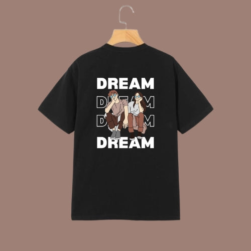 Dream Graphic Printed Black T-Shirt