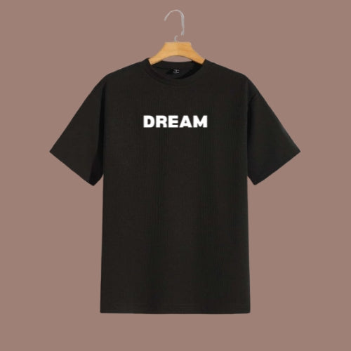 Dream Graphic Printed Black T-Shirt
