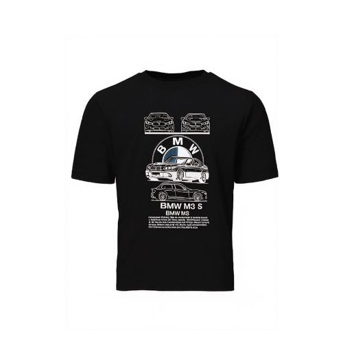 BMW M5 Graphic T-Shirt for Men - Car Lover Tee - Cotton Casual Black T-Shirt - Sports Car Print