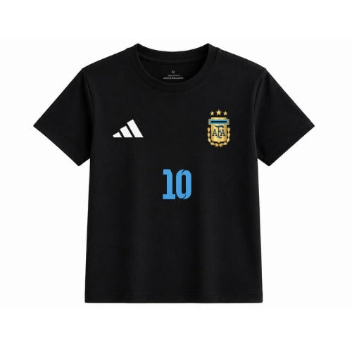 Argentina #10 Black Football T-Shirt | Premium Cotton Fan Edition