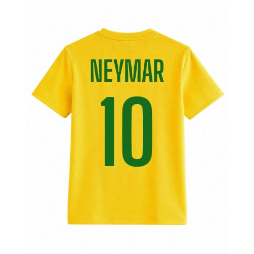 Brazil #10 Yellow Football T-Shirt | Premium Cotton Fan Edition