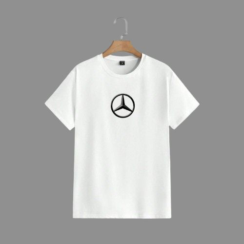 White T-Shirt with Mercedes-AMG F1 Car Graphic (Rear View)