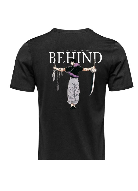 “Behind Graphic Anime T-Shirt – Black |