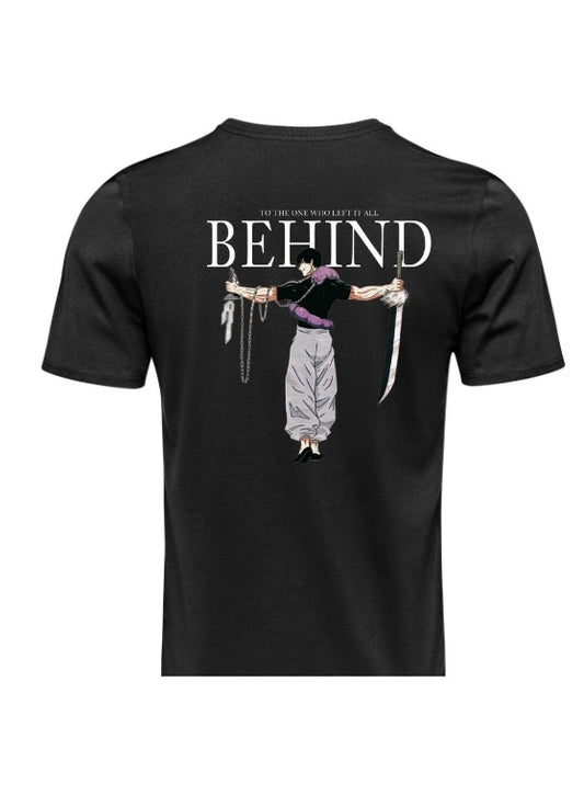 “Behind Graphic Anime T-Shirt – Black | Unisex Streetwear Tee”