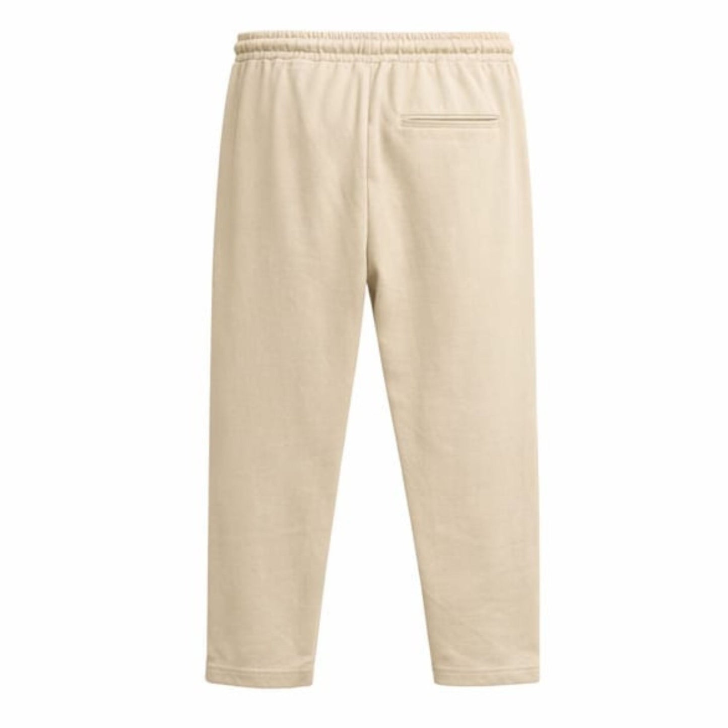 Beige Slim-Fit Drawstring Jogger Pants