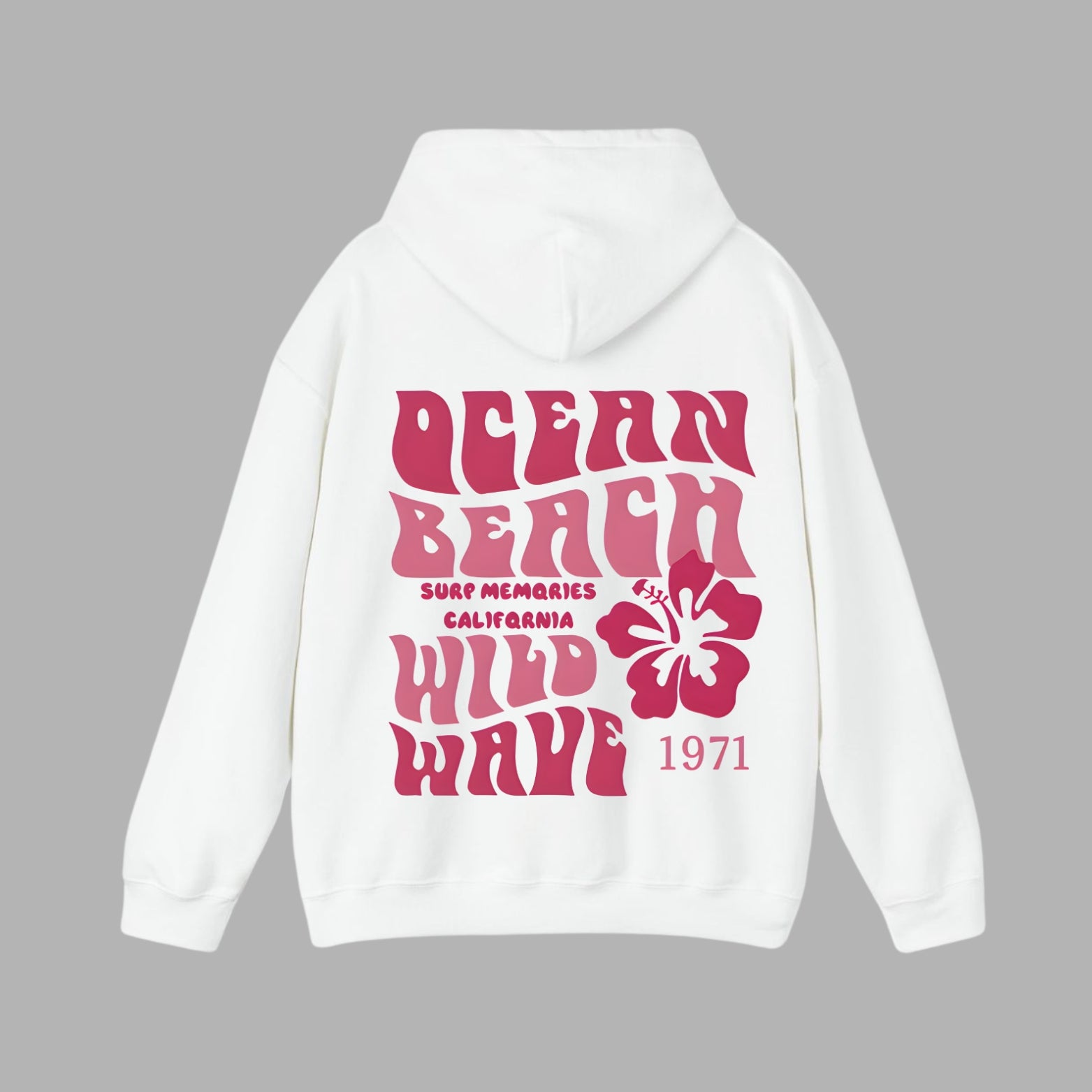 Ocean Beach Wild Wave Hoodie – 1971 Retro California Surf Style