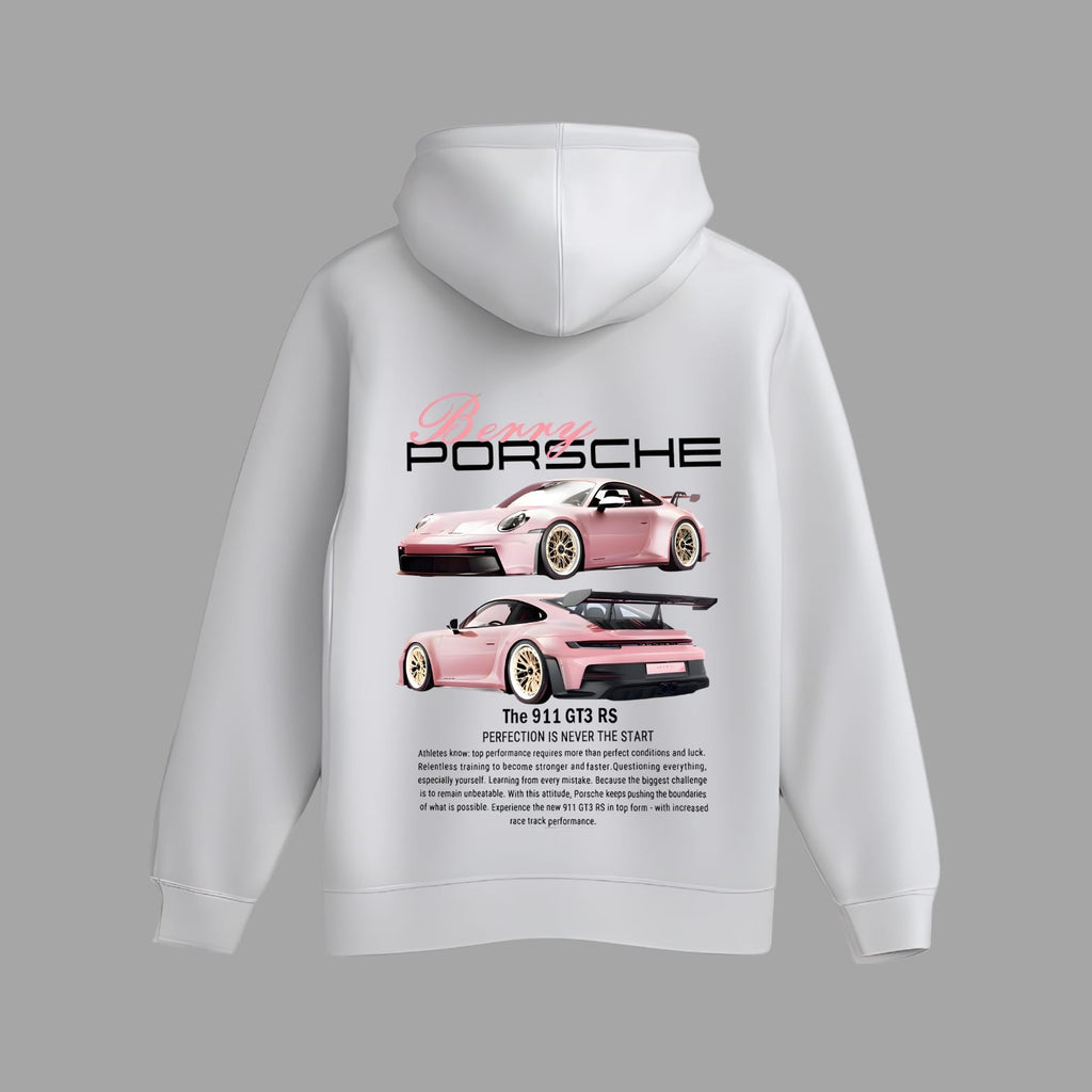 Premium Porsche Car Print Hoodie – Berry Pink GT3 RS