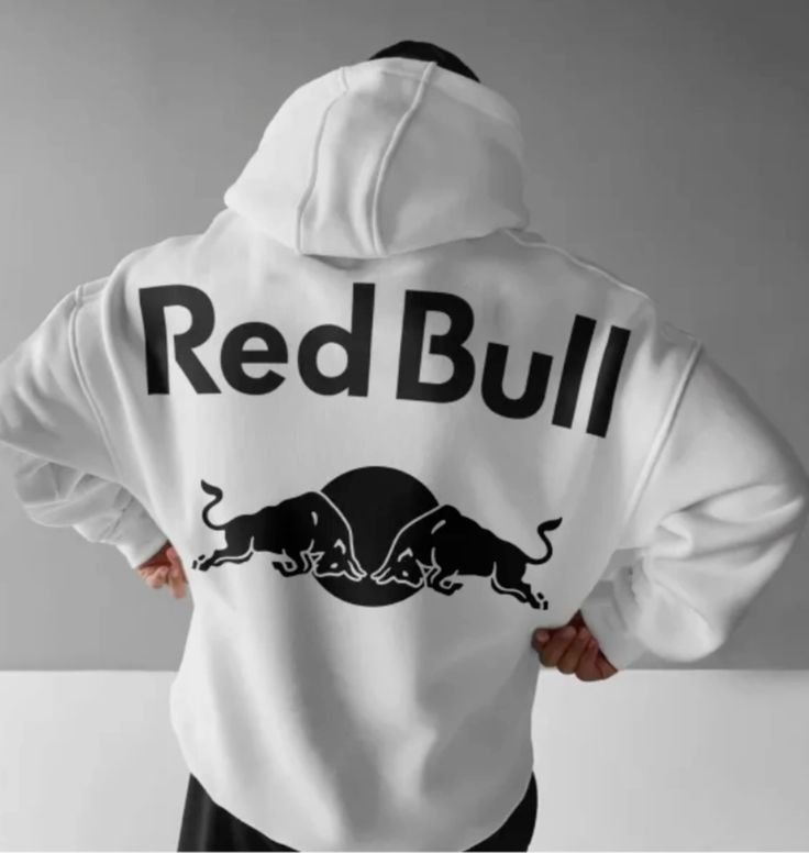 Red Bull Classic White Hoodie – Power in Motion